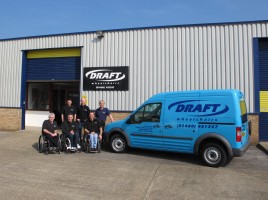Draft Wheelchairs Team Outside Godmanchester Factory & Showroom