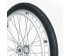 Mountain bike wheel, 24”:  No adjustment of the wheelchair needed after replacing with normal wheels